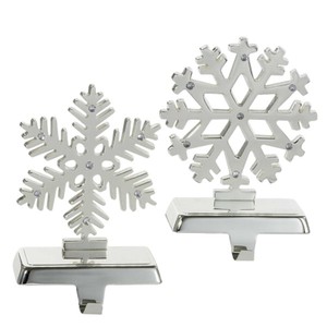 Soporte para Calcetines Navideños de Metal con Acabado Plateado Brillante, Decoración Elegante para Fiestas y Festividades - Product Image 2