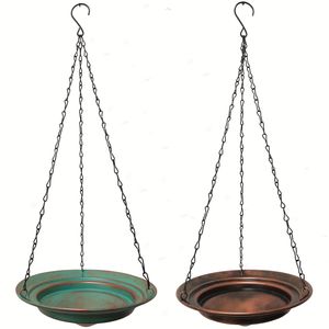 Bain d'oiseaux et mangeoire suspendus en fer avec fonction d'éclairage pour jardins extérieurs modernes, cours, pelouses et terrasses - Product Image 6