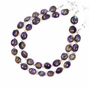 Cuentas de Cobre Amatista AAA, Cuentas de Cobre Amatista Turquesa en Forma de Pepita de 6x8 a 8x10MM, Cuentas Sueltas de Piedras Preciosas para Fabricación de Joyas, 8 Pulgadas - Product Image 1