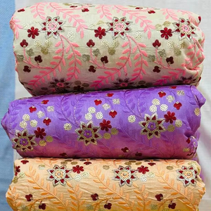 ผ้าไหมดูเปียบนพื้นผิวสำหรับการตัดเย็บโปรเจกต์ DIY และสิ่งทอสำหรับตกแต่งเป็นมิตรกับสิ่งแวดล้อมผ้าทอมือและทนทาน - Product Image 1