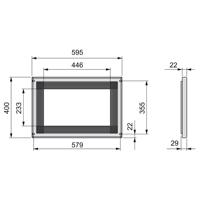 Marco para Microondas Emuca España, 600 mm, Níquel Satinado, Plástico, 600x400 mm, Accesorios para Muebles de Cocina, Modelo 8061551