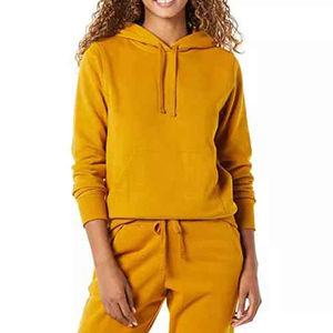 Venta al por mayor logotipo personalizado sudaderas con capucha Unisex algodón Oersized Blank Heavyweight Hoodie calidad liso pulóver grueso polar mujeres sudaderas con capucha - Product Image 3