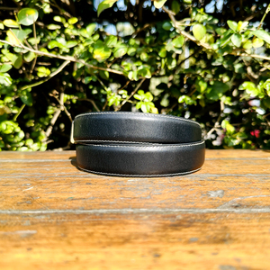 Ceinture en cuir de buffle à profil formel uni 2026 avec boucle ardillon réversible en laiton finition nickel largeur 30mm personnalisable - Product Image 2