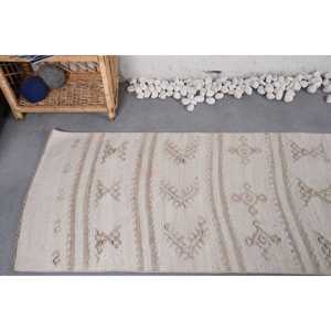 Alfombra Turca, Alfombra de Pasillo de 2.3x10.1 pies, Alfombra Kilim Beige Estilo Suroeste - Product Image 4