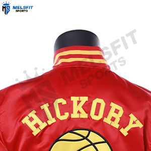 แจ็กเก็ตผ้าซาตินปักลายบอมเบอร์เบสบอลปกตั้งโลโก้ด้านหน้าลายการ์ตูนน้ำหนักเบาบริการ OEM - Product Image 6