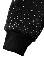 Kristal İşlemeli Polar Kapüşonlu Üniseks Kışlık Kazak Rhinestone Sanat Eseri Sokak Modası Toptan Moda %100 Pamuk Özel Logo