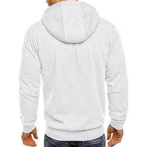 เสื้อฮู้ดผู้ชายแบบมีซิป ผ้าฝ้าย แขนยาว ทรงเข้ารูป สไตล์ลำลอง ชุดกีฬา น้ำหนักเบา สวมใส่สบาย เหมาะสำหรับฤดูหนาว กิจกรรมกลางแจ้ง - Product Image 4