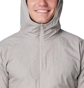 Men's <b>Plus</b> <b>Size</b> Windbreaker Puffer <b>Jacket</b> Custom Logo Breathable Windproof Stand Collar Zipper Closure Summer Comfort <b>Waterproof</b> - Product Image 2