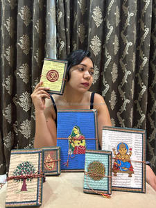 Nouveau réel fait à la main Unique spirituel coton tissu fil sécurisé fermer Journal Vintage coloré couverture non doublé feuille recyclée journal - Product Image 5