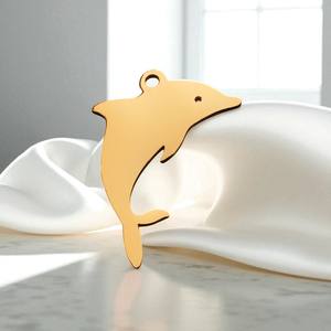 Breloques dauphin faites à la main en argent sterling pendentif personnalisable faisant des bijoux - Product Image 3