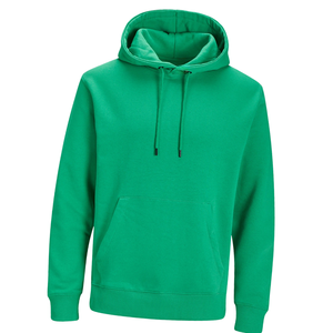 Sweat à capuche uni vert pour hommes et femmes et unisexe 100% coton polaire pull à capuche chaud nouveau Logo personnalisé OEM vente de Streetwear d'hiver - Product Image 2