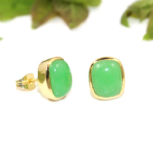 อัญมณีหยกสีม่วงตัดรูปกุหลาบฮาโลวีนต่างหูชุบทอง24K เครื่องประดับหรูหราสำหรับผู้หญิงขายส่ง - Product Image 5