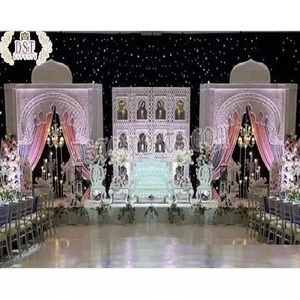ทัชมาฮาลเวทีธีมสำหรับงานแต่งงานสุดหรูแกรนด์ใต้อินเดียฟังก์ชั่นงานแต่งงานเวที Mughal ธีมงานแต่งงานตกแต่งเวที - Product Image 1