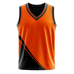 Vente chaude maillot de basket-ball sublimé personnalisé pour hommes 100% Polyester séchage rapide col en v tissu imprimé Technique - Product Image 2