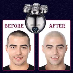 Rasoir électrique pour hommes et femmes, 2 têtes de rasage rotatives, rasoir pour crâne chauve, étanche IPX7, utilisation humide/sèche avec base de charge sans fil - Product Image 3