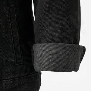 Veste en jean pour homme, vente chaude, vêtements d'hiver, couleur unie, logo personnalisé sur le devant, service personnalisé de haute qualité - Product Image 6