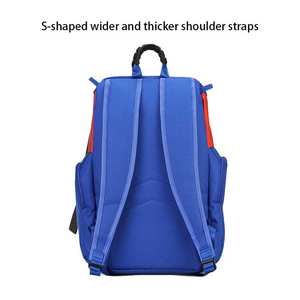 Sac à dos vibrant – Sac à dos bleu élégant avec plusieurs compartiments pour l'école et les voyages, sac à dos de football - Product Image 6