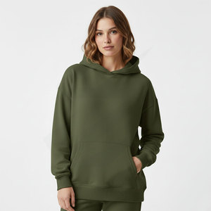 Sweat-shirt à capuche surdimensionné personnalisé pour femme, coupe ample, en molleton épais 100 % coton, fabrication OEM, vente en gros, fabricant en gros - Product Image 2