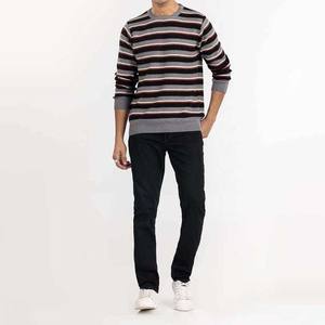 Pull en mohair tricoté d'hiver à col rond uni à manches longues respirant pour hommes, logo de couleur personnalisé, anti-rétrécissement, séchage rapide - Product Image 3