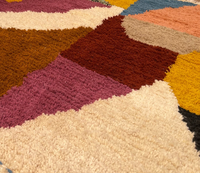 Tapis de couloir Tribal Berber personnalisé marocain en laine véritable coloré authentique