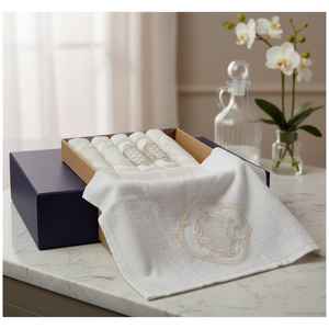 Juego de Toallas Faciales de Algodón Turco 100% MYT-EX, 6 Piezas en Caja, 50x70cm, Bordado con Encaje, 390 GSM, Lujosas, Hechas en Turquía, Personalizadas - Product Image 2