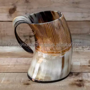 Unique Design Buffalo Horn Mug Reasonable Rate Fashionable Luxury <b>Light</b> Weight Buffalo Horn Mug - Product Image 4