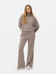 Novedad 2026 Sudadera de cuello alto con media cremallera para mujer, color tostado, con logo personalizado, antiarrugas y transpirable - Product Image 6