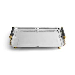 Plateau décoratif pour la maison de qualité supérieure plateau de service à café et thé en métal au design admirable de fournisseurs en gros - Product Image 4