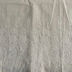 ผ้าลูกไม้ guipure สีขาวผ้าลูกไม้โพลีเอสเตอร์ผ้าลูกไม้แอฟริกันสำหรับตัดแต่งลูกไม้จากอินเดีย - Product Image 1