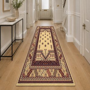 พรมเชนิลล์ลายดีไซน์เนอร์สีแดงเบอร์กันดี รุ่น LXDP-0316 จาก RUGS DEPOT สำหรับขายส่ง พิมพ์ลายดิจิทัล ซักเครื่องได้ ไม่ลื่น - Product Image 5