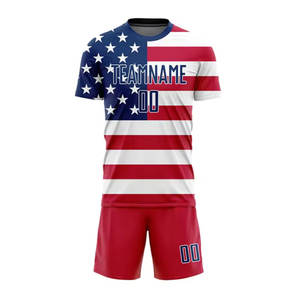 Camiseta de fútbol de poliéster de secado rápido personalizada, uniforme de fútbol, conjunto completo de fútbol, camiseta de fútbol - Product Image 1