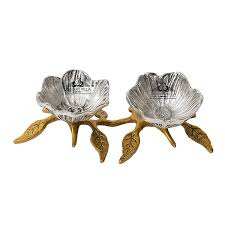 ชุดชามผลไม้ทองเหลืองกลม2ชิ้นสำหรับบ้านโรงแรมร้านอาหารชามอาหารสีเงินและขนมขบเคี้ยวชามเสิร์ฟอุปกรณ์สำหรับโรงแรม - Product Image 4