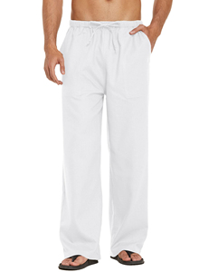 Customized Print Lightweight Men's Sweat Pants Breathable Anti-Wrinkle Loose Fit Straight Casual 100% Cotton Eco-Friendly Quick - Product Image 6