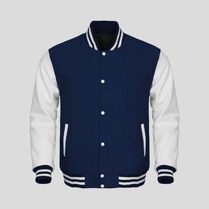 Baja MOQ OEM Fabricante de alta calidad de los hombres de la Universidad de béisbol Letterman Varsity Chaquetas Bordado personalizado Stand Front Winter Sale - Product Image 2