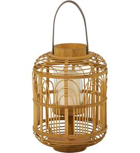 Lanterne de bougie en bambou brun durable Lanterne tissée en bambou naturel pour tenir la bougie - Product Image 1