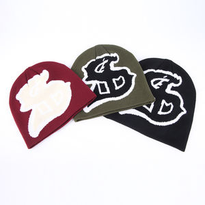 Venta al por mayor de alta calidad 100% algodón invierno tejido a mano Unisex Beanie Caps con logotipo personalizado nuevo estilo superventas a bajo precio - Product Image 1