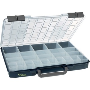 Boîte d'assortiment RAACO Carry Lite avec 25/2 compartiments, plateaux de rangement bleus, L415xP330xH57mm - Product Image 1