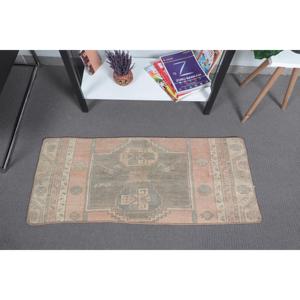 พรมวินเทจสไตล์ตุรกี ขนาด 1.5x3.4 ฟุต พรมลายพรางสีน้ำตาลแดง - Product Image 3