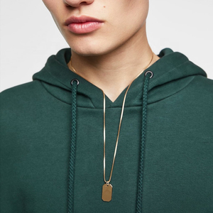 Pull uni en coton peigné personnalisé pour homme, sweat-shirt à capuche de qualité supérieure - Product Image 5