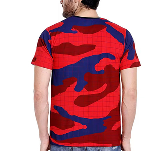 Conception personnalisée de qualité supérieure taux raisonnable partout conception de camouflage imprimé hommes t-shirt élégant - Product Image 3