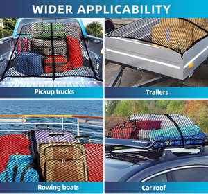 Organizador de Carga Resistente para Camionetas ODM/OEM con Mosquetones, Red de Carga para Camiones de Alta Calidad al por Mayor, Red Elástica para Maletero - Product Image 5
