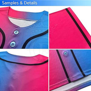 เสื้อเจอร์ซีย์เบสบอลติดกระดุมเสื้อเจอร์ซีย์สีทึบผลิตจากปากีสถาน - Product Image 4