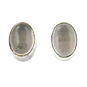 Pendientes de Botón de Plata de Moda con Piedras para Mujer, Chapados en Oro con Patrón Geométrico, Joyería Religiosa para Uso Diario y Fiestas - Product Image 1