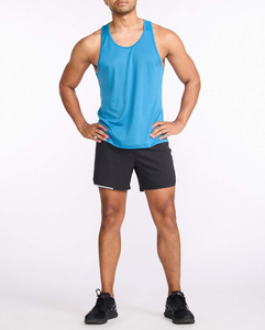 Vêtements de musculation personnalisés pour hommes, débardeur de musculation, séchage rapide, léger, respirant, 100% polyester, couleur unie - Product Image 5