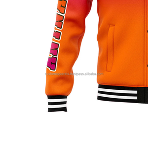 Custom Wool Varsity <b>Jacket</b> with Leather Sleeves Premium Windproof Embroidered Letterman Coat for <b>Men</b> - Product Image 6