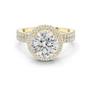 Anillo Halo con Diamante de Laboratorio Redondo Brillante de 2.83 CT para Mujer, Piedras VVS-VS EF CVD, Oro de 18KT, 14KT, 10KT y Plata 925, Color Rosa - Product Image 3