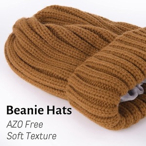 Gorro de punto a cuadros personalizado gorro de invierno-100% acrílico tela común Unisex OEM disponible Color personalizado y logotipo - Product Image 3