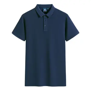 Camiseta de manga corta de poliéster/algodón de alta calidad para hombre, patrón sólido personalizable, serigrafía transpirable de secado rápido - Product Image 4