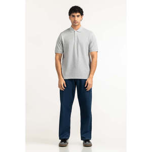 Polo en coton tricoté pour homme, coupe classique, col brodé, respirant, manches courtes, vêtements de golf décontractés, OEM ODM Private Label - Product Image 6