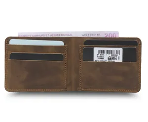 Portefeuille en cuir de haute qualité pour hommes, porte-cartes personnalisable, Protection RFID, nouveau Design